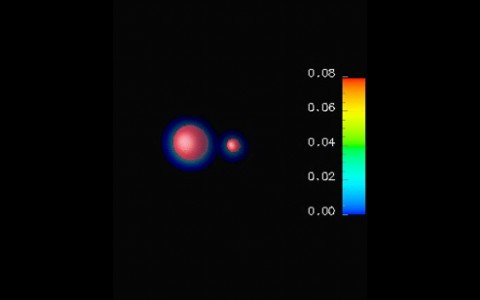 Simulation quantique de la fusion de deux noyaux